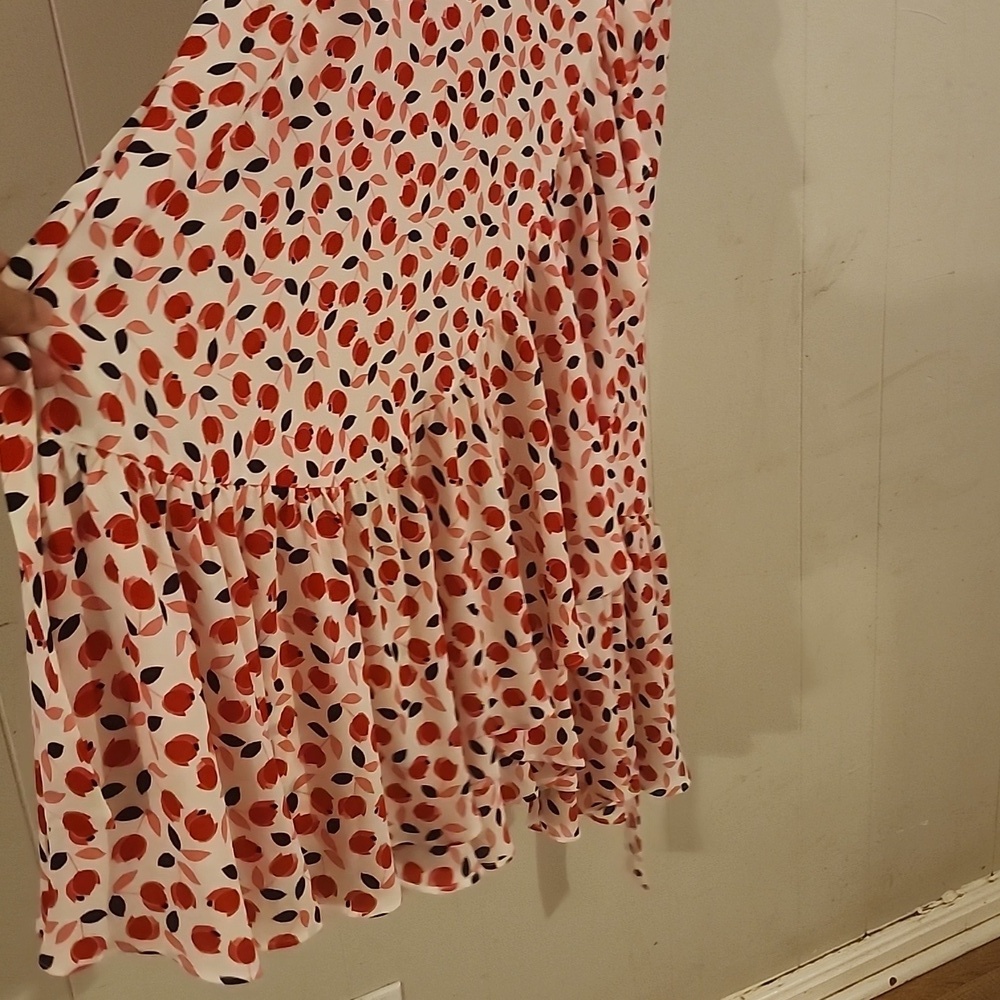 Talbots Red and White Floral Midi Dress - Picture 10 of 16
